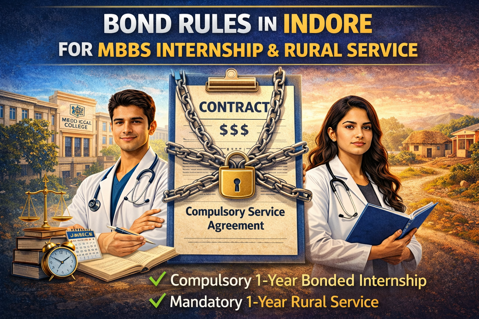 Bond Rules In Indore For MBBS Internship & Rural Service